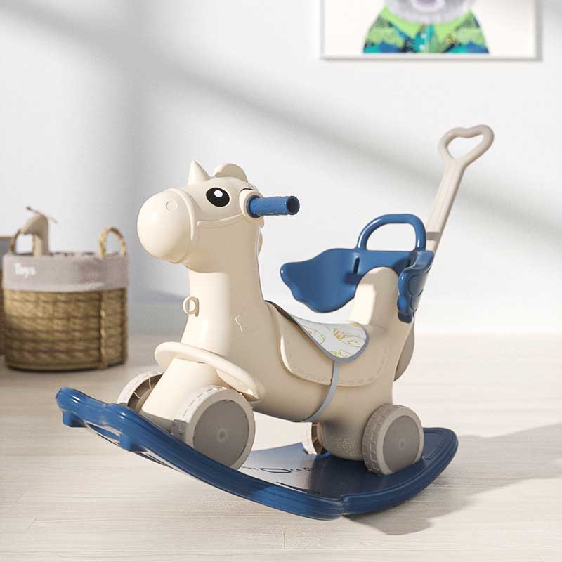 Wooden Rocking Horse For Children, Dual-Purpose Baby Rocking Chair, Yo-Yo Car