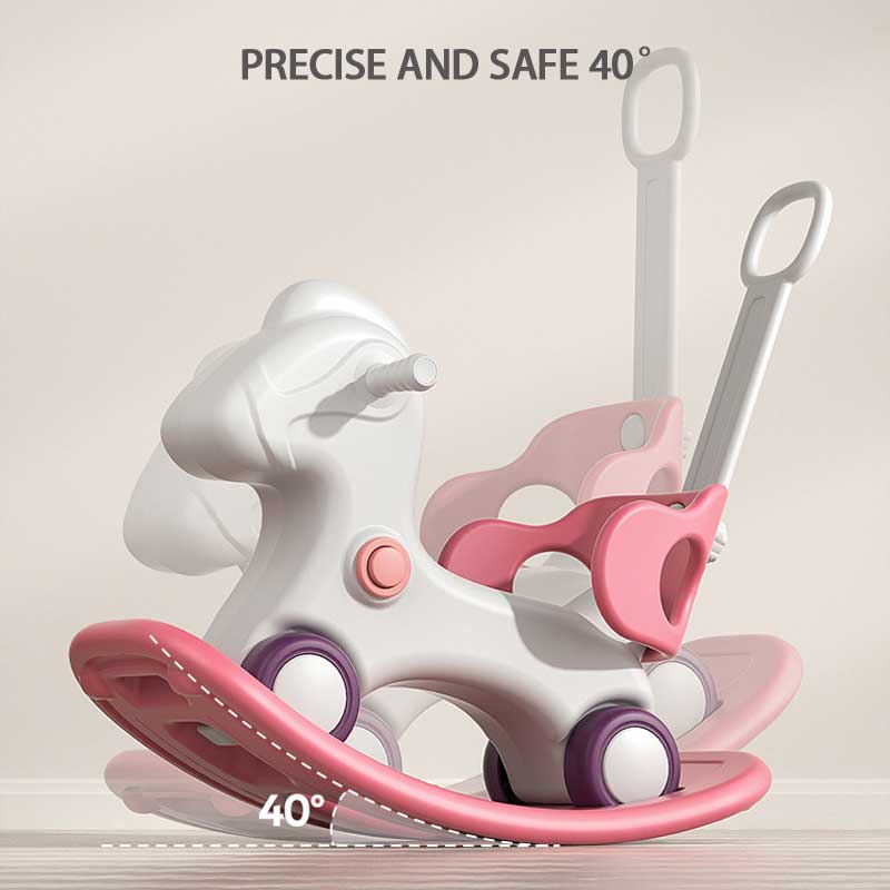 Indoor Children's Rocking Horse Yo-Yo Car Two In One, Plastic Sliding Rocking Horse
