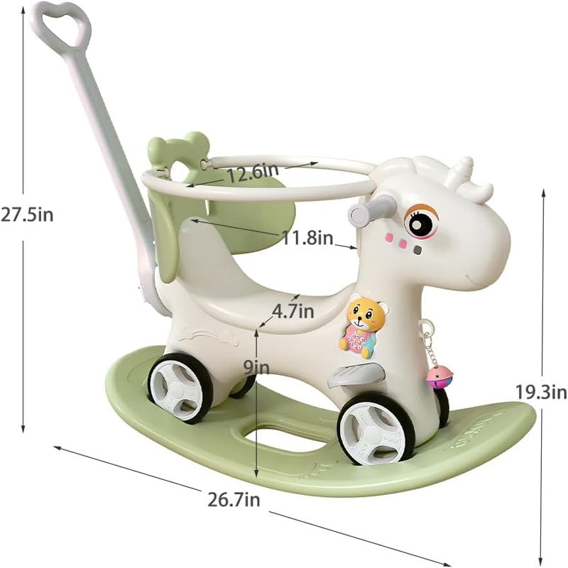 4 in 1 Rocking Horse for Toddlers 1-3 Years with Detachable Board Multifunctional Rocking Horse