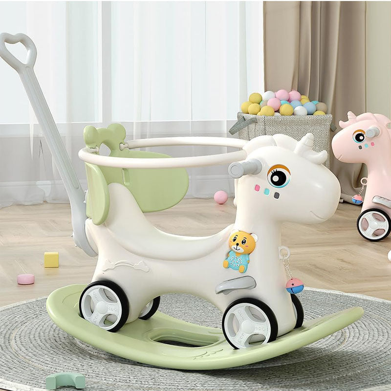4 in 1 Rocking Horse for Toddlers 1-3 Years with Detachable Board Multifunctional Rocking Horse