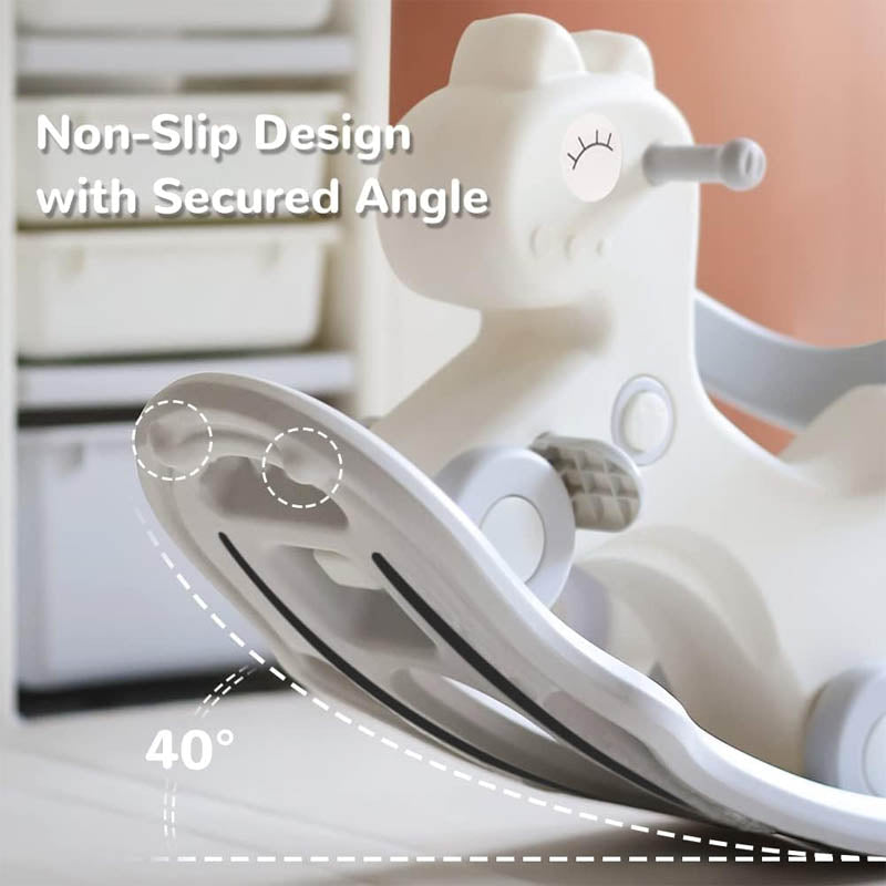 4 in 1 Rocking Horse for Toddlers 1-3 Years Old with Detachable Balance Board Push Handle