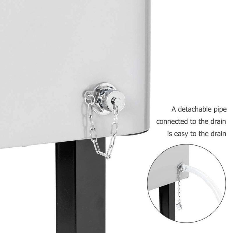 80 Quart Rolling Cooler Cart Ice Chest Portable with Shelf Beverage Pool Patio Party Bar Drink