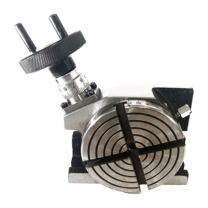 Rotary Table for Milling Machines,4inch(100mm),4-Slot Milling Rotary Table,for Milling with Indexing Plate Set for Precision Milling Drilling