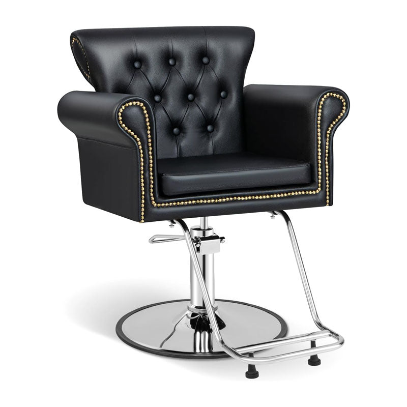 Salon Chair Adjustable Swivel Barber Chair with Heavy Duty Hydraulic Pump 360° Swivel Hair with Footrest