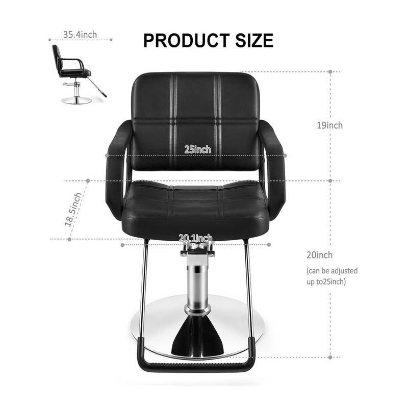 Salon Chair hand Hydraulic Barber Chair Salon Chair 360 degrees swiveling heavy-duty hydraulic pump