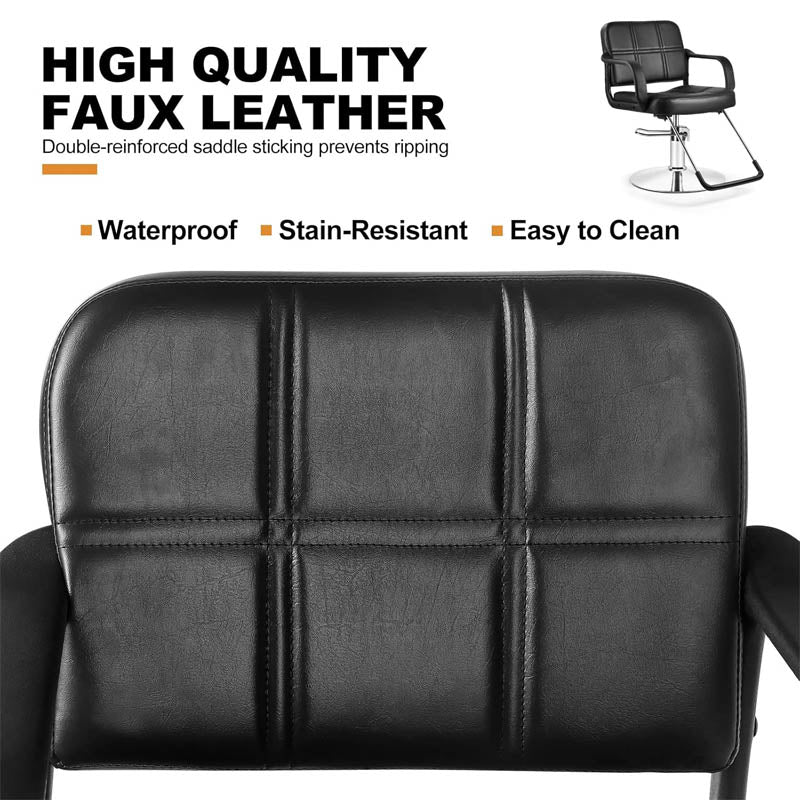 Salon Chair hand Hydraulic Barber Chair Salon Chair 360 degrees swiveling heavy-duty hydraulic pump