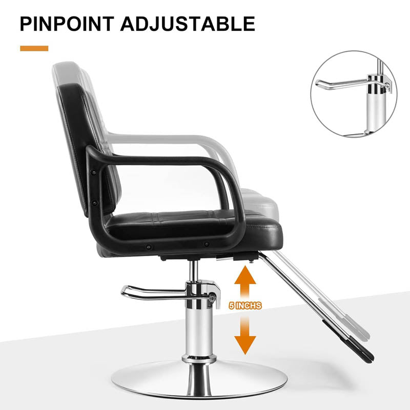 Salon Chair hand Hydraulic Barber Chair Salon Chair 360 degrees swiveling heavy-duty hydraulic pump