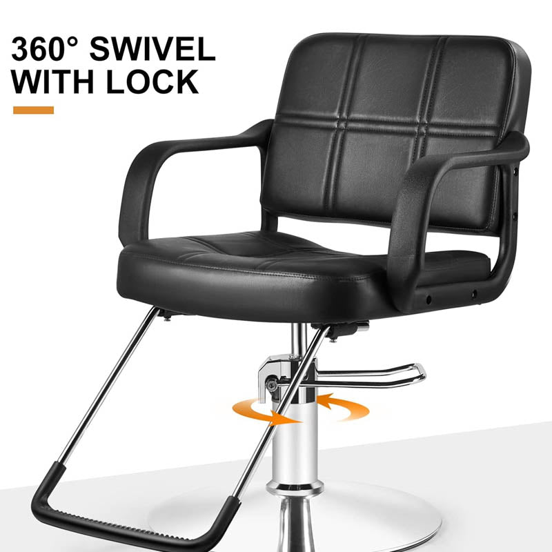 Salon Chair hand Hydraulic Barber Chair Salon Chair 360 degrees swiveling heavy-duty hydraulic pump