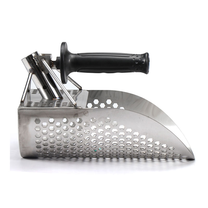 Stainless Steel Gold Panning Shovel, Sand Shovel Hourglass Beach Treasure Sand Filter Metal Detector