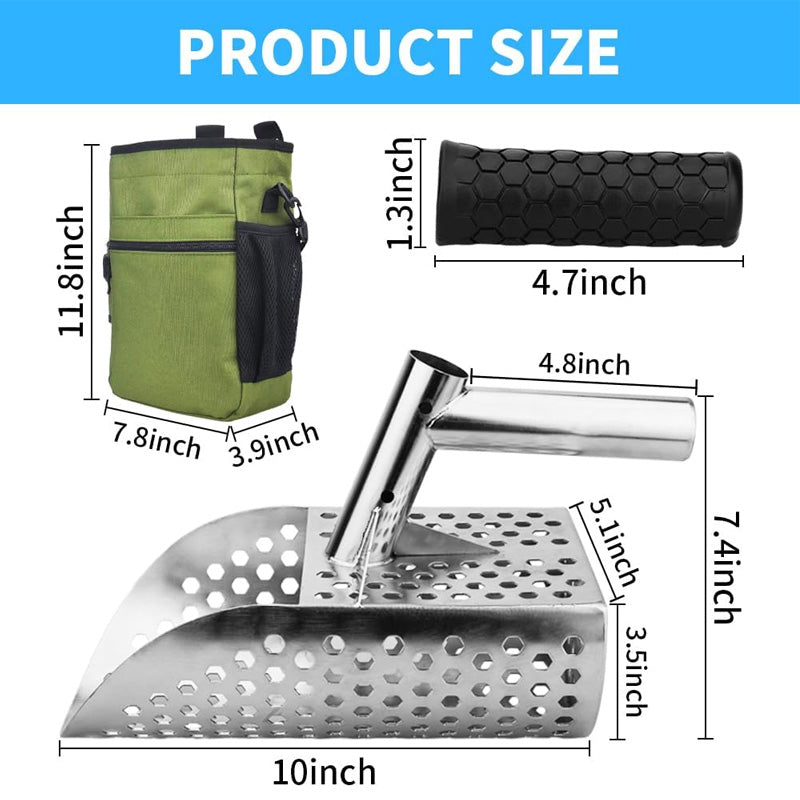 Metal Detection Sand Shovel Stainless Steel Digging Shovel For Beach And Underwater Treasure Hunting