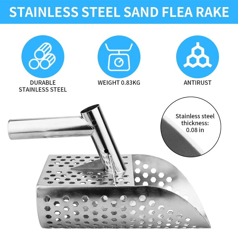 Metal Detection Sand Shovel Stainless Steel Digging Shovel For Beach And Underwater Treasure Hunting
