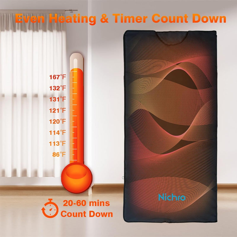 86°-167°F, 70×35'', Infrared Sauna Blanket, Detox Sauna Blanket, Skin-Friendly Portable Sauna Blanket, Suitable For Home Relaxation