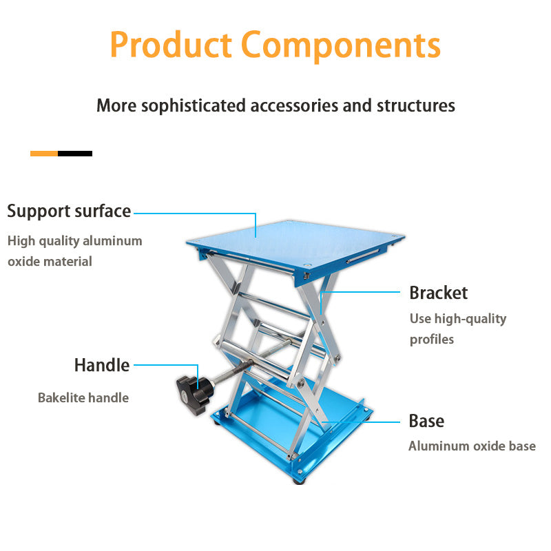 Stainless Steel Lifting Table, Manual Aluminum Oxide Lifting Table, Laboratory Accessories Manual Lift Small