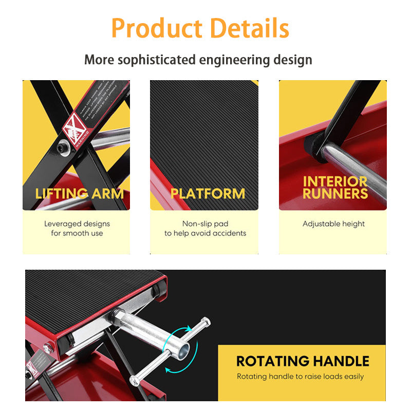 Thickened Motorcycle Repair Platform Lift, Motorcycle Scissor Lift Jack, Lifting Frame