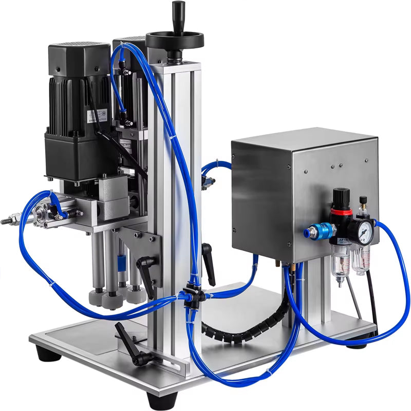 Semi Automatic Screw Bottle Capper Semi-Automatic Pneumatic Capping Screwing Machines For Round Cap Spray Plastic Cap