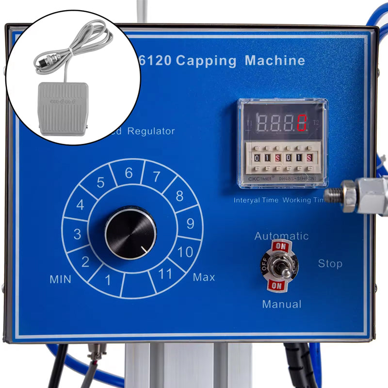 Semi Automatic Screw Bottle Capper Semi-Automatic Pneumatic Capping Screwing Machines For Round Cap Spray Plastic Cap