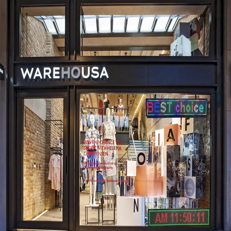 Scrolling Sign LED display with WiFi+USB 40 x 8 inch Led Scrolling Message Display RGB 7-Color P10 Digital Message Display