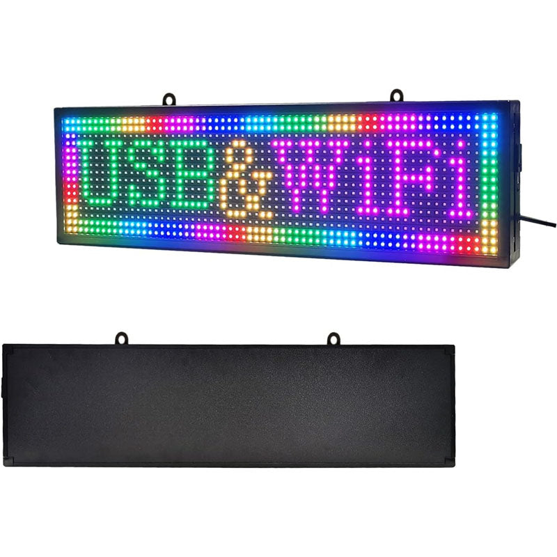 LED Scrolling Sign 26''x8'' WiFi Programmable LED Scrolling Message Board for Business Programmable Display
