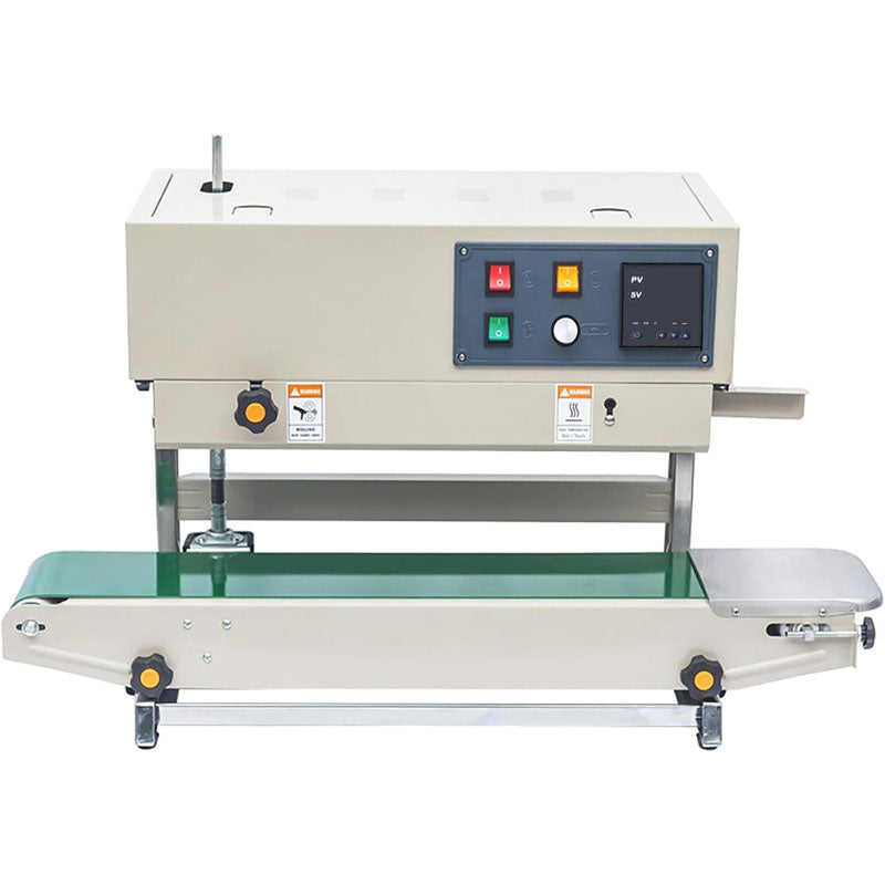 Sealing Machine Continuous Band Sealer Automatic Vertical/Horizontal for PVC Membrane Bag Film 110V