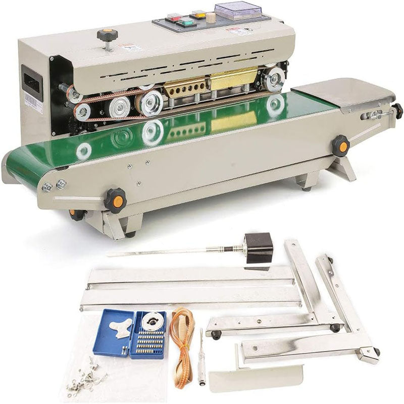 Sealing Machine Continuous Band Sealer Automatic Vertical/Horizontal for PVC Membrane Bag Film 110V