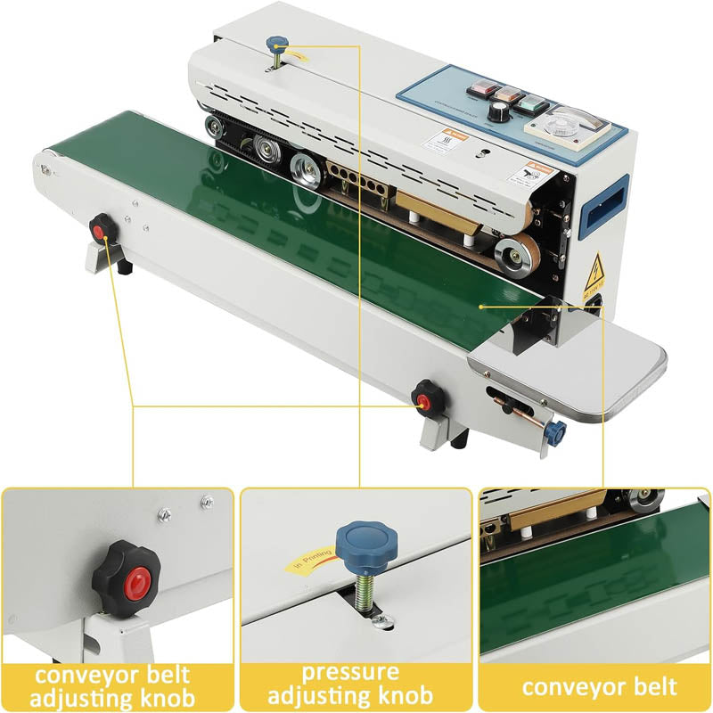 Sealing Machine With Fr-900 Automatic Horizontal Band Sealer 0.02 mm to 0.8 mm Plastic Bags