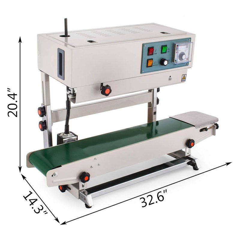 Sealing Machine FR-900 Continuous with Digital Temperature Control Vertical Band Sealer for Bag Films