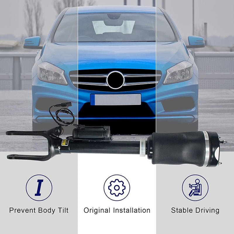 Shock Absorber Front L/R Air Suspension Strut Shock with ADS Compatible with Mercedes Benz