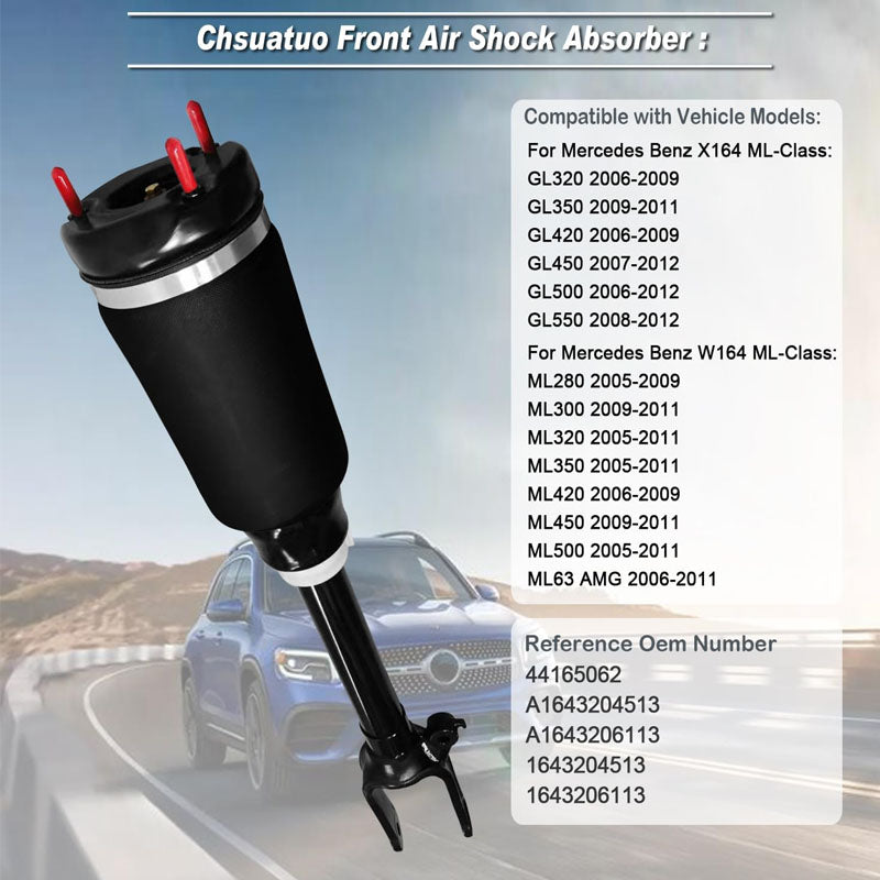 Shock Absorber Front Air Suspension Strut Assembly Shock Absorber for 2007-2012 Mercedes-Benz W164 Part# 1643206113 L/R