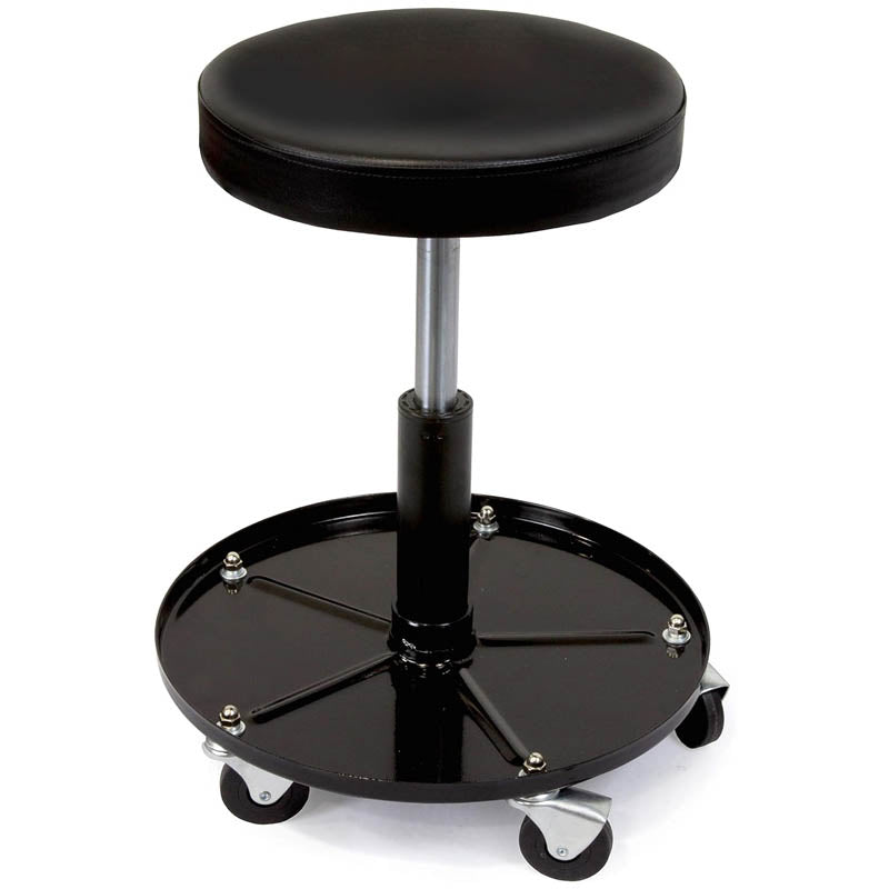 Shop Stool Adjustable Mechanics Rolling Creeper Seat Stool Tool Tray 300-Pound Capacity for Shop Garage