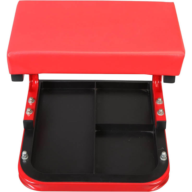 Shop Stool Red Rolling Creeper Garage 250 LBS Mechanic Creeper Seat Under Car Tool Tray