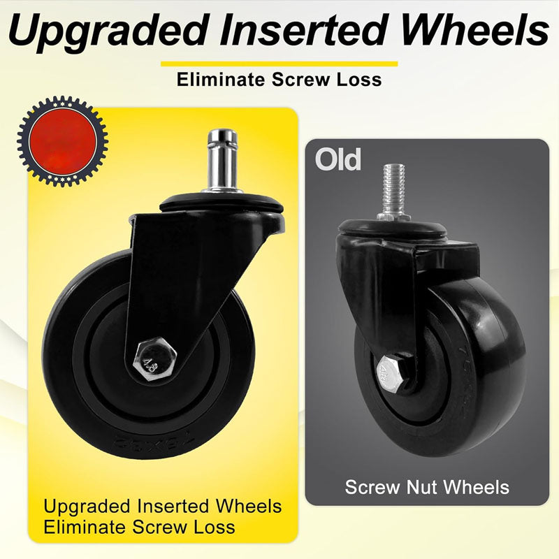 Rolling Shop Stool for Garage with Casters Adjustable Height 330LBS Capacity for Workshop Auto Repair Shop Yellow