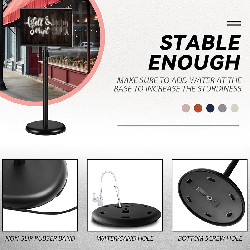 2 Pack 8.5 X 11 Inches Adjustable Sign Poster Stand Pedestal Poster Stand with Heavy Duty Base Display Business Shows Floor Standing Sign Holder