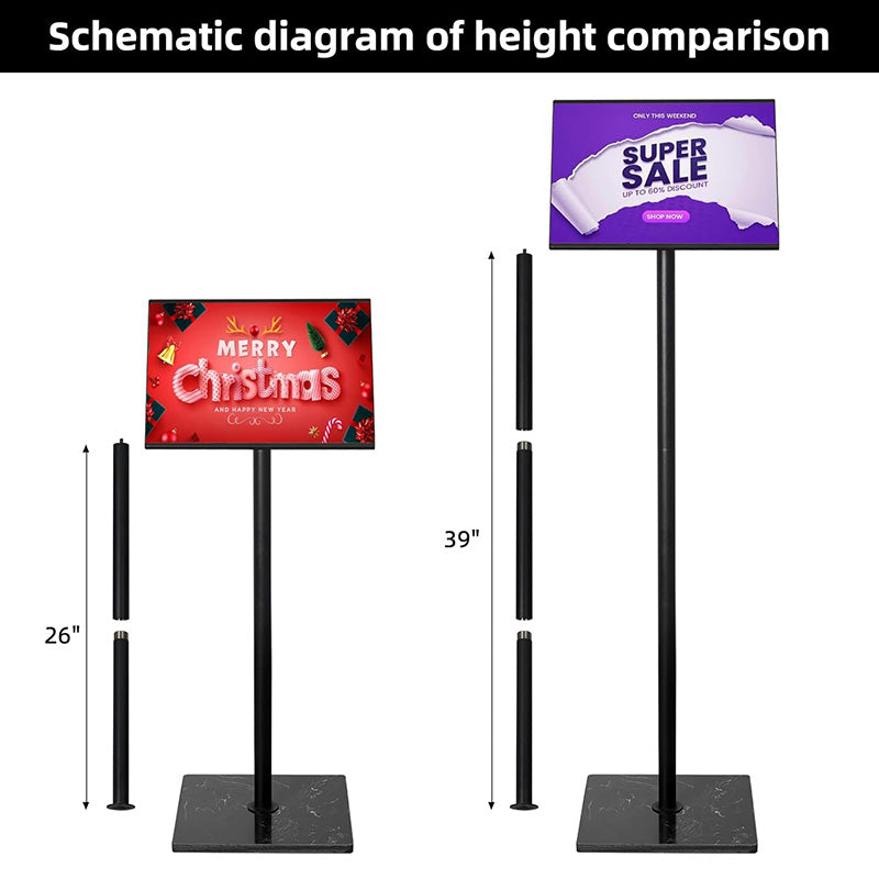 Poster Sign Stand Advertising Versatile 11 x 17 inches Sign Holder Vertical and Horizontal View Sign Displayed Sturdy Floor Standing Display