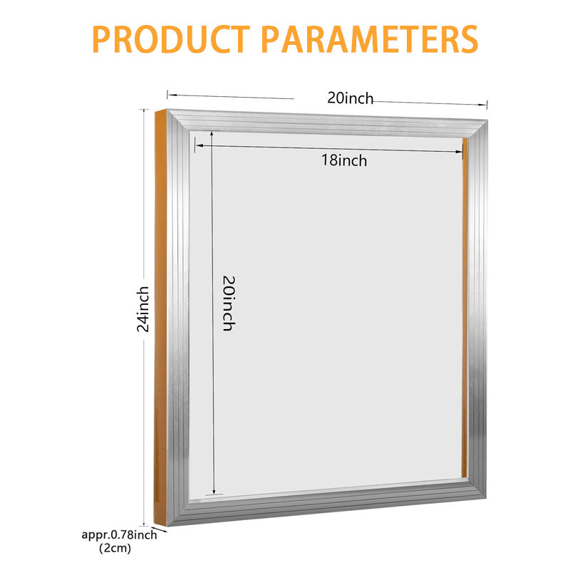 4 Pieces 20 x 24 Inch Aluminum Silk Screen Printing Frames With 160 Mesh For Screen Printing