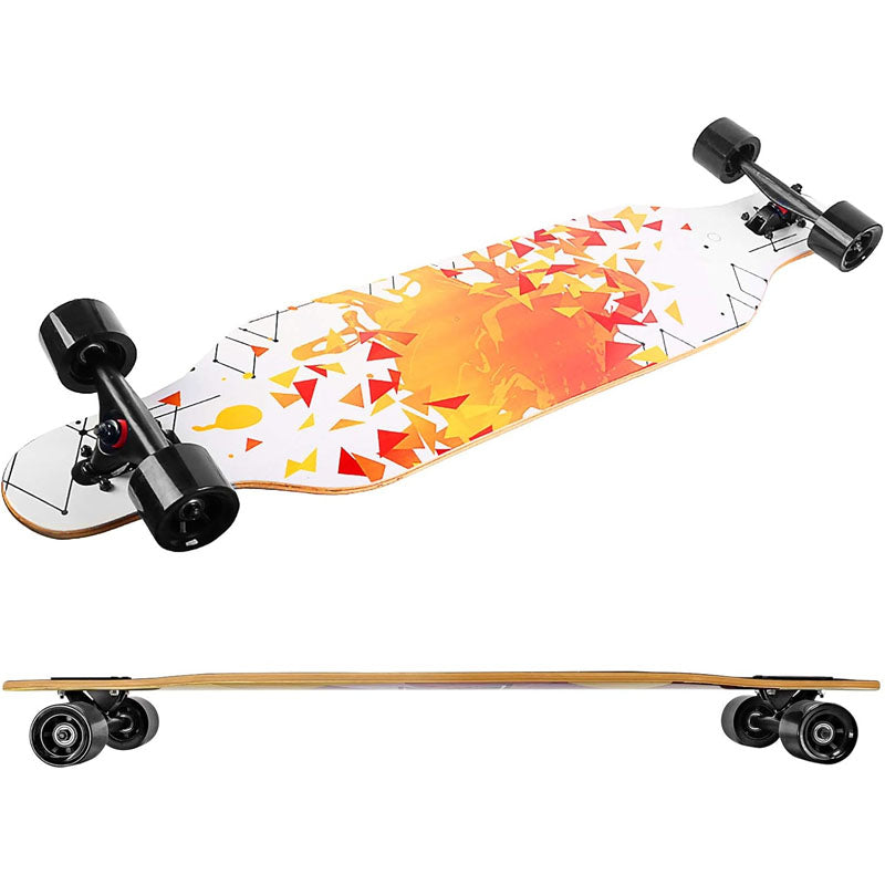 Skateboarding 41 Inch 8 Layer hrough Longboards anti-shock PU wheelsfor Kids Boys Girls Youths Beginners