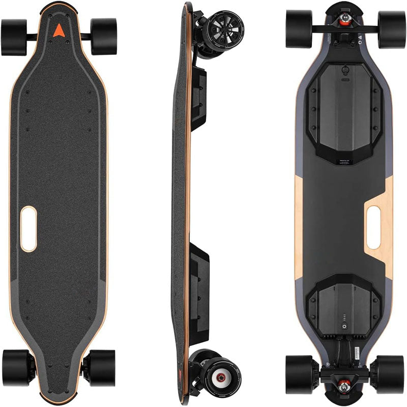 Skateboarding Electric Skateboard with Remote Easy Carry Handle Design 4 Speed Smooth Braking 29 MPH Top Speedfor Adults Kids