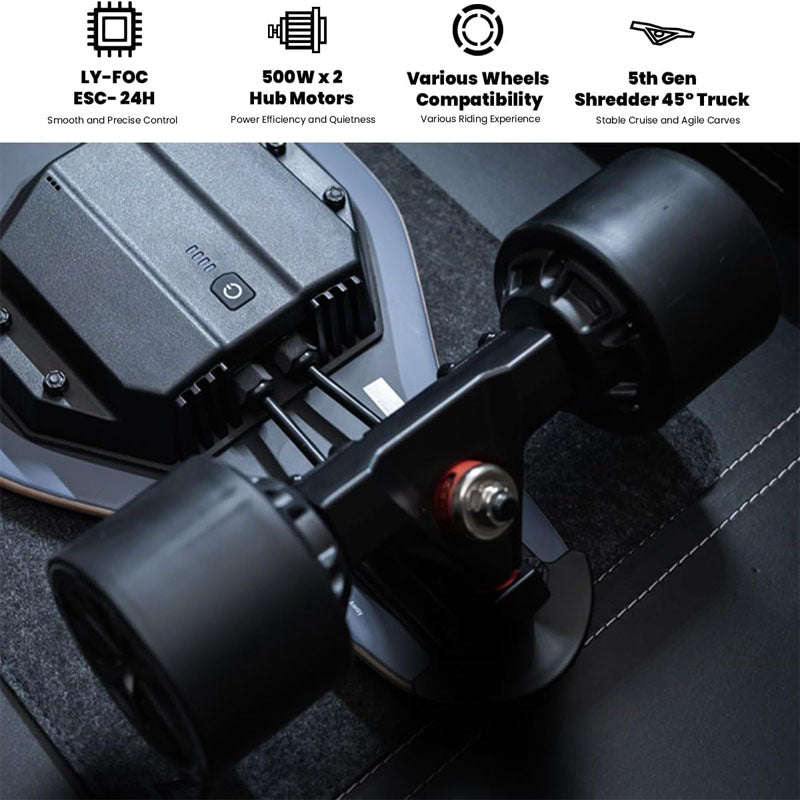 Skateboarding Electric Skateboard with Remote Easy Carry Handle Design 4 Speed Smooth Braking 29 MPH Top Speedfor Adults Kids