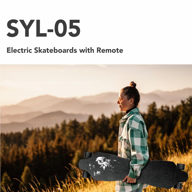 Skateboarding Electric with Remote 350W Hub-Motor Electric Longboard 12.4 MPH Top Speed for Adults Teens Kids