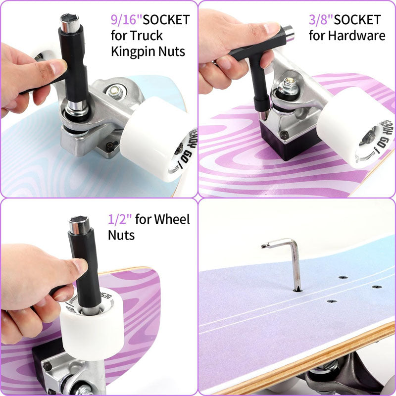 19 Inch Longboard Skateboard Mini Cruiser Longboard Made for Beginners, Teens and Adults, Skate Boards for Cruising, Free-Style and Downhill