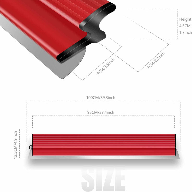 40Inch/100CM Skimming Blade Stainless Steel Smoothing Spatula for Large Working Area Wall Decoration Construction Tool