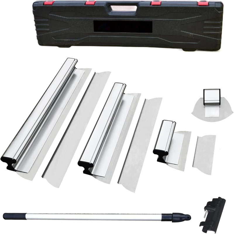 Skimming Blade Set 10" 24" & 32" Blades + 35"-78" Extension Handle Aluminum Blade Profile Smoothing Knockdown Spatula