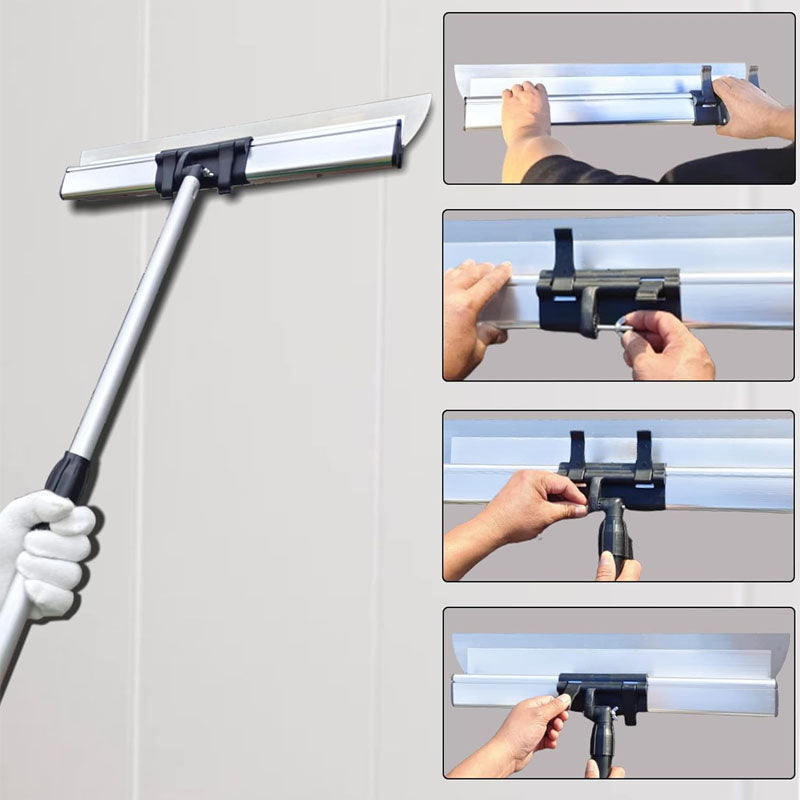 Skimming Blade Set 10" 24" & 32" Blades + 35"-78" Extension Handle Aluminum Blade Profile Smoothing Knockdown Spatula