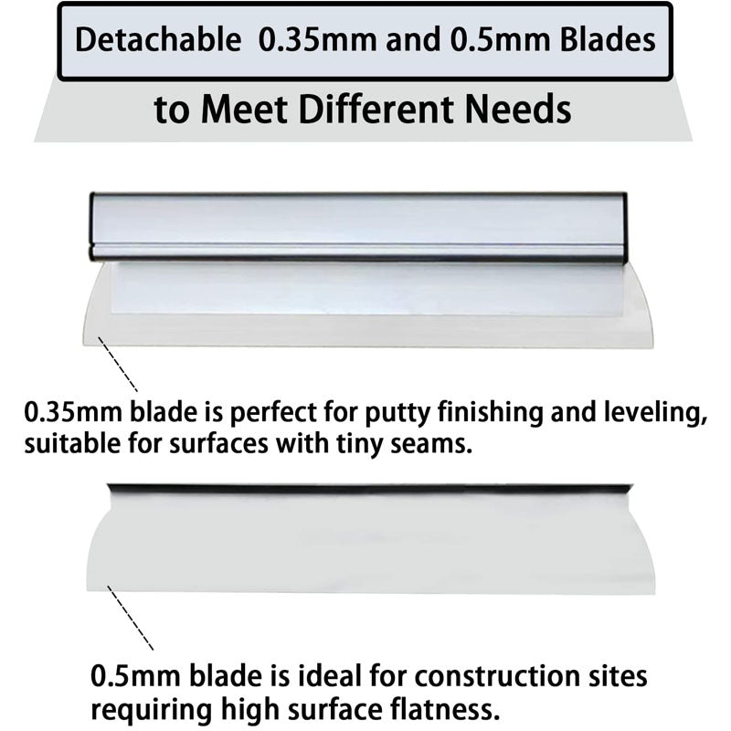 Skimming Blade Set 10" 24" & 32" Blades + 35"-78" Extension Handle Aluminum Blade Profile Smoothing Knockdown Spatula