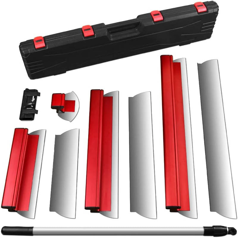 Skimming Blade Set Includes 16" 24" and 32" Blades Semi-Circular Blade Extension Handle (37"-67") and Holder