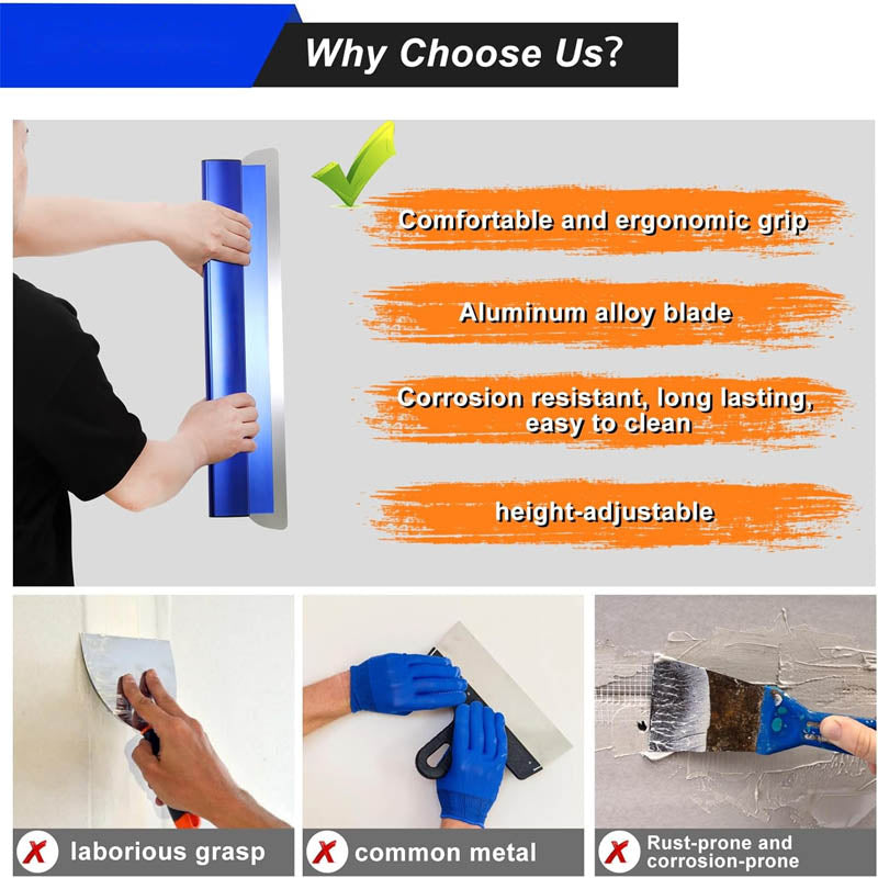 Skimmer Blade Set 7/10/14/16/24 in Skimming Blades + 34 - 81.6 in Extension Handle Pole