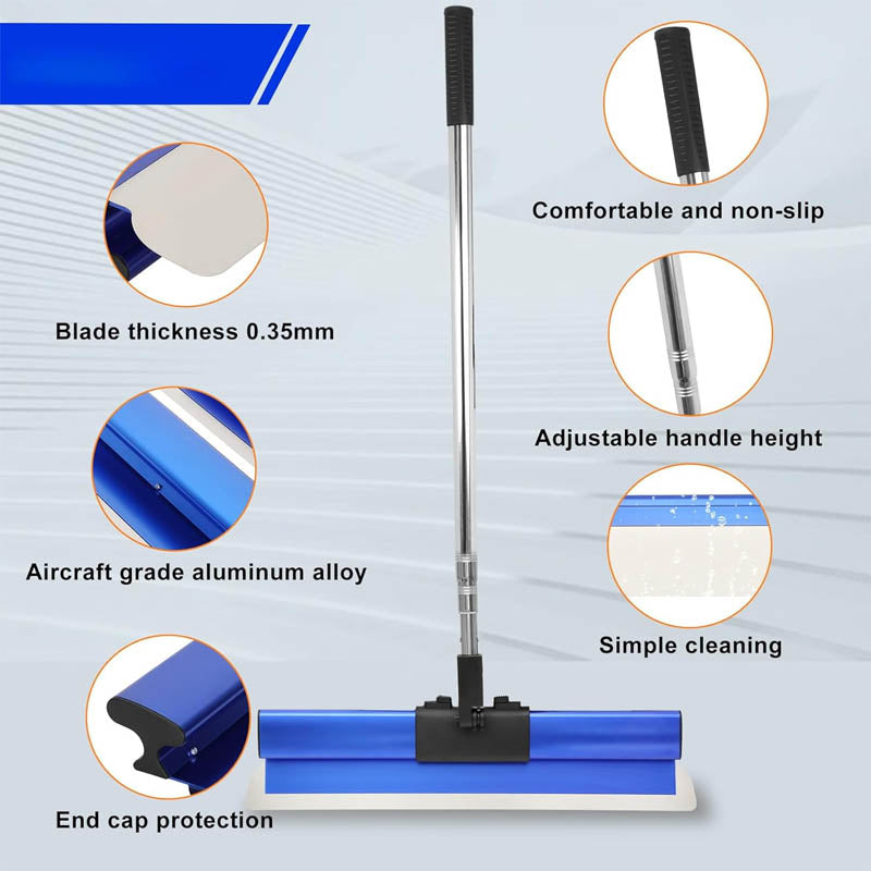 Skimmer Blade Set 7/10/14/16/24 in Skimming Blades + 34 - 81.6 in Extension Handle Pole