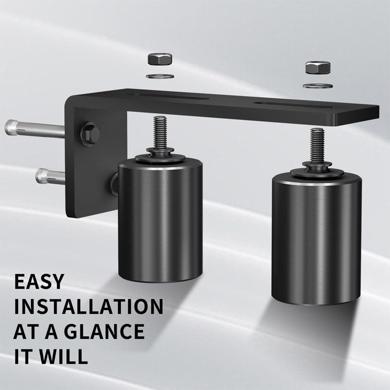 2 Pack Heavy Duty Slide Gate Guide Roller 3" Sliding Gate Black Nylon Roller Coloring Zinc Painted Sliding Gate Guide With L-Shape Bracket