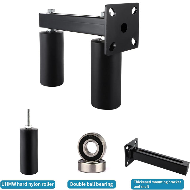 Slide Gate Guide Roller 6 inch black Nylon slide Guider Adjustable Sliding Gate Support Assembly