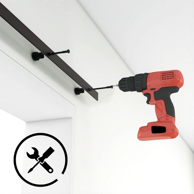 8FT Sliding Door Hardware Kit for Single Wood Door Fit 3.7-4.3FT Wide and 1.3"-1.8" Thick Door Panel