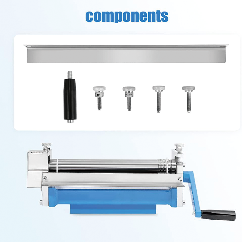 Slip Rolling Bending Machine, with 2 Detachable 12.6 inch Slip Roll Rollers, Metal Plate Bending Round Machine for Steel, Stainless Steel & Aluminum Plate